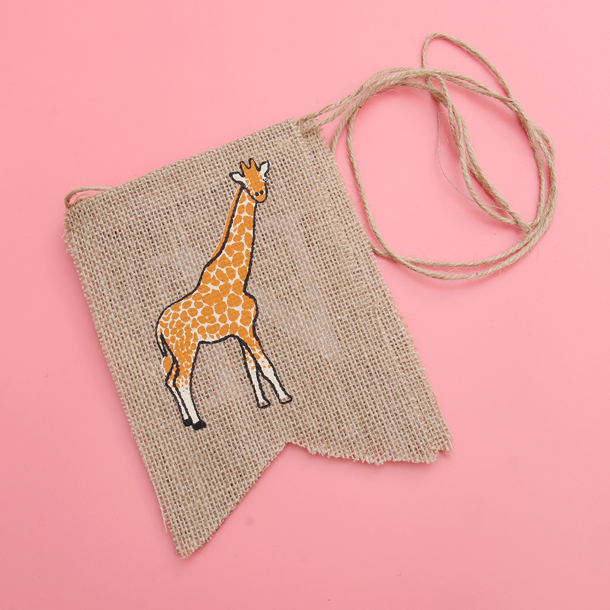 Spanduk Linen Motif Jerapah Sa - Baby Nursery Bunting ulasan dan harga