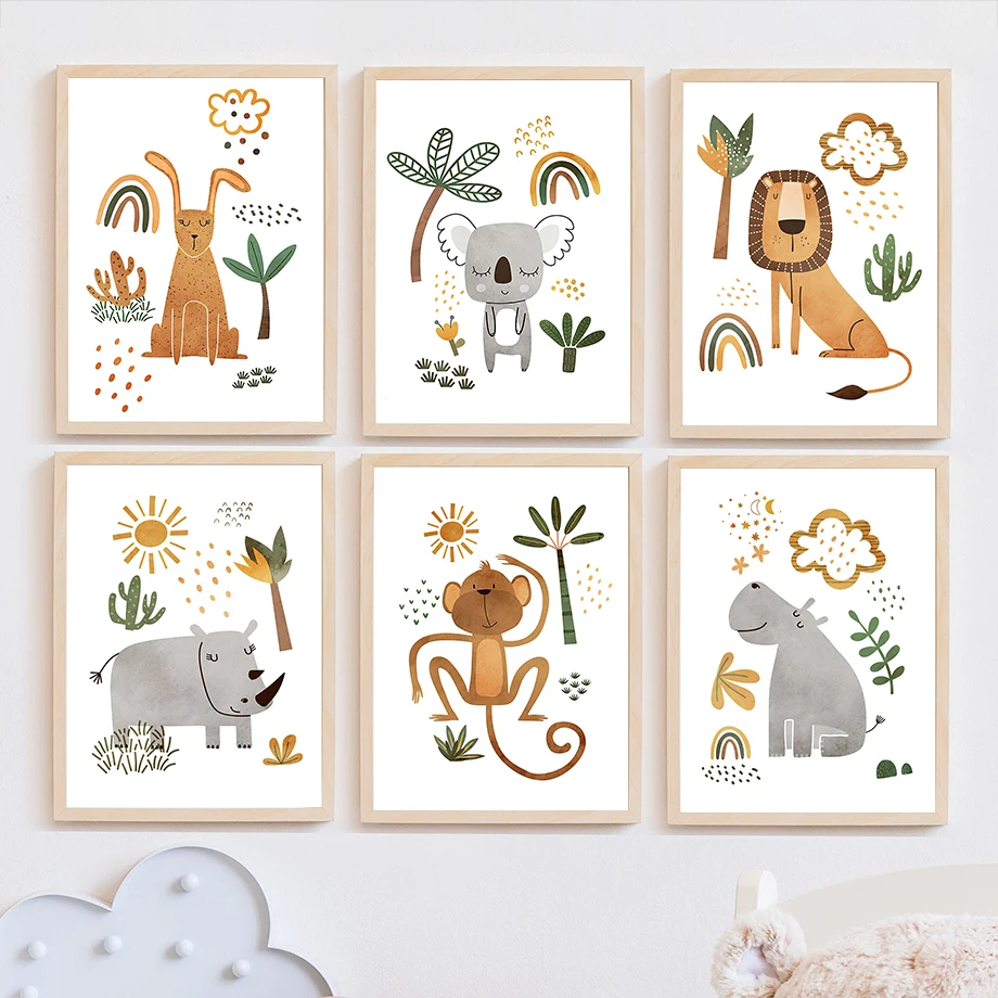 Jerapah Gajah Harimau Zebra To - Baby Nursery Jungle Animals ulasan dan harga