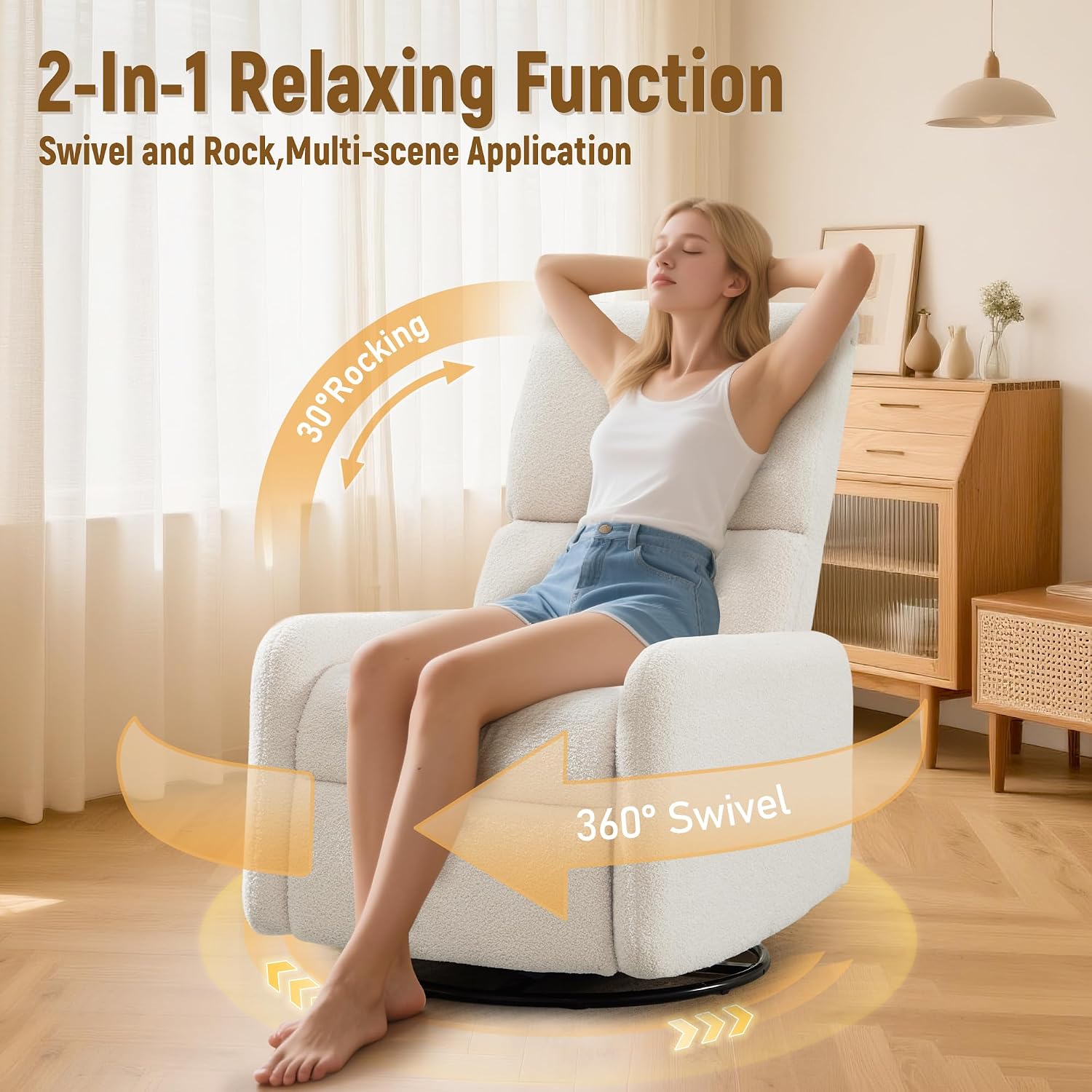 360 °   Kursi Goyang, Kursi Go - Rocking Chair Nursery ulasan dan harga