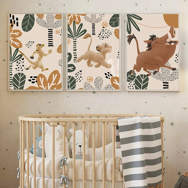 Anak Lion King Boho poster dan - Baby Nursery Images ulasan dan harga