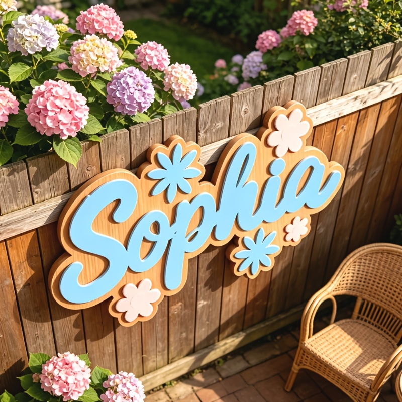 Papan Nama Kamar Bertema Bunga - Baby Nursery Hanging Decor ulasan dan harga