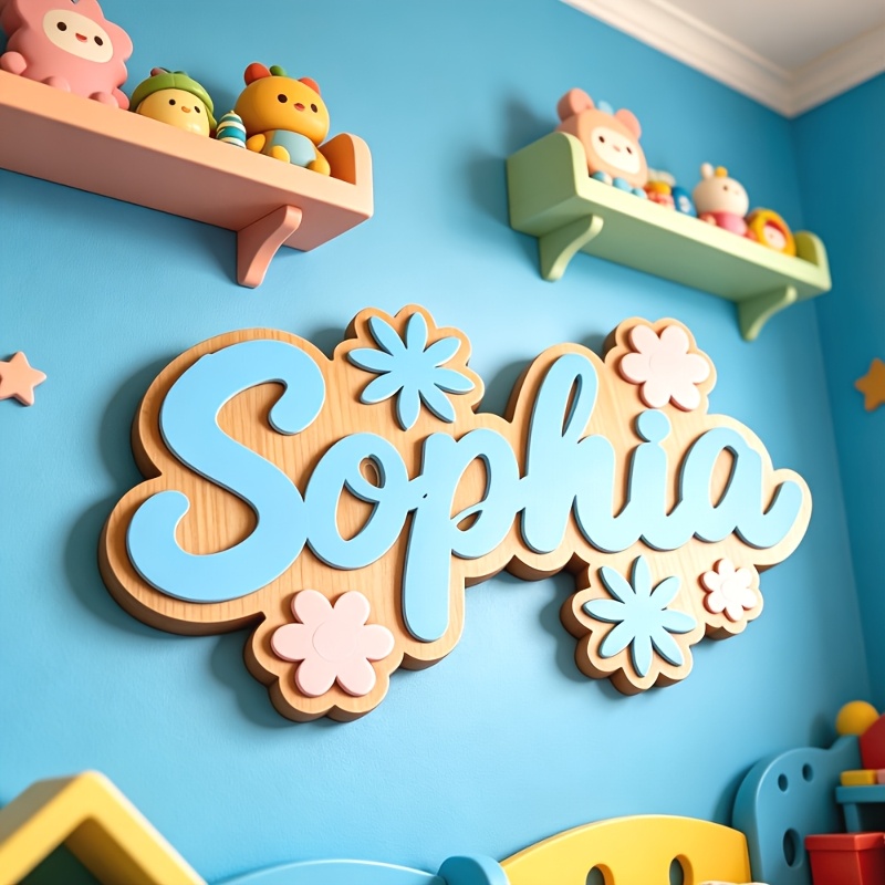 Papan Nama Kamar Bertema Bunga - Baby Nursery Hanging Decor ulasan dan harga