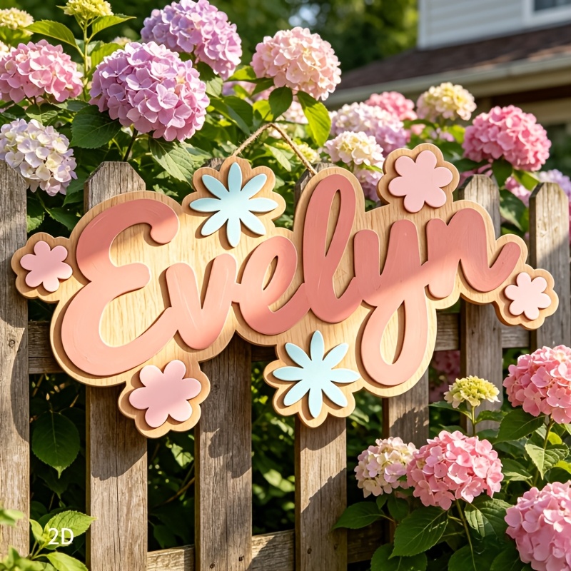 Papan Nama Kamar Bertema Bunga - Baby Nursery Hanging Decor ulasan dan harga
