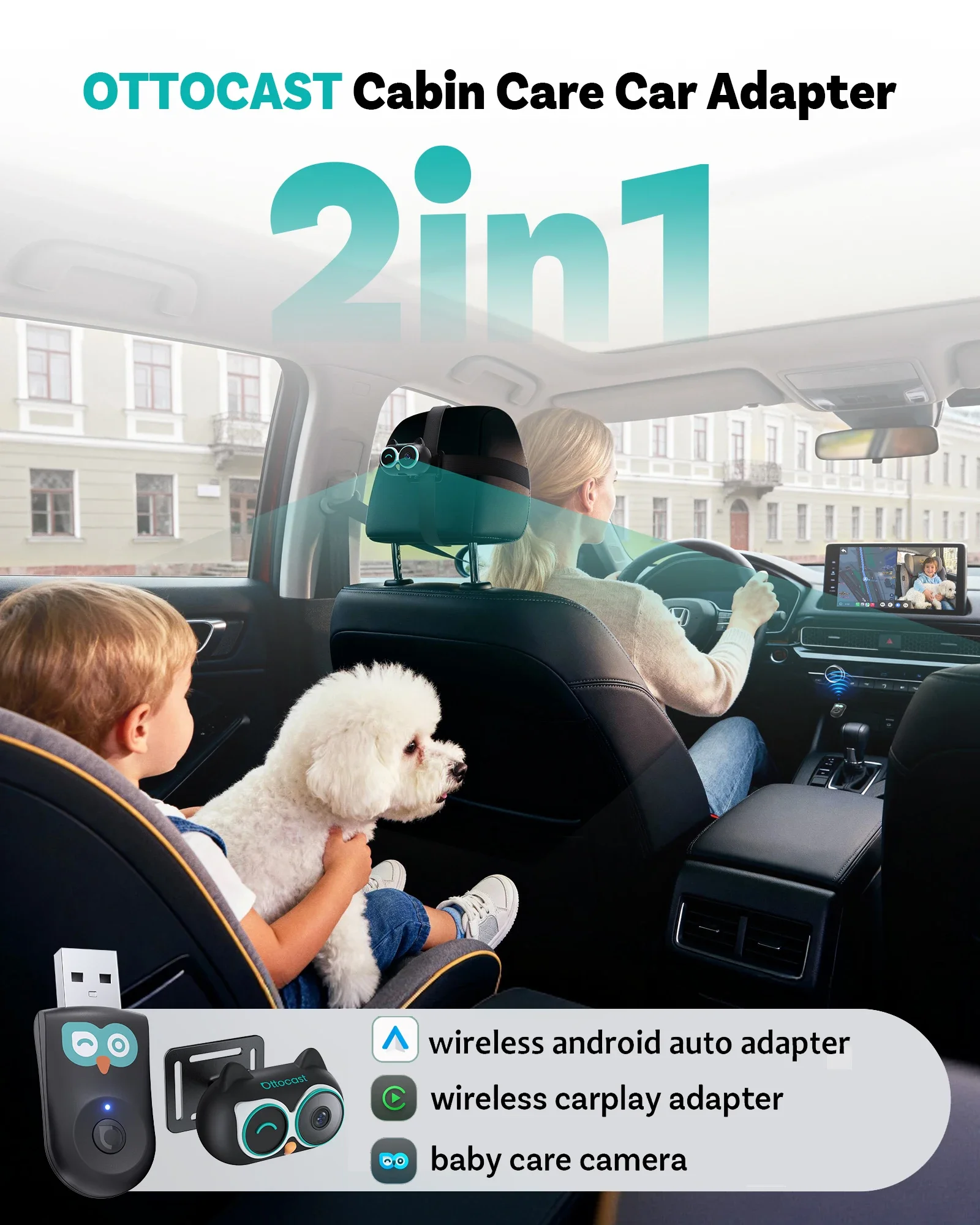 OTTOCAST Cabin Care Wireless C - Baby Monitor Split Screen ulasan dan harga