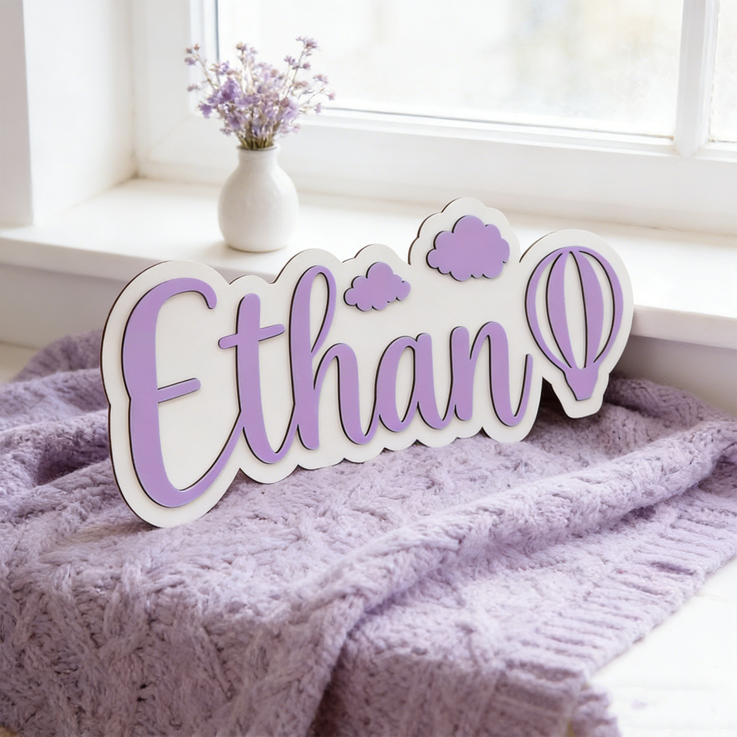 Papan Nama Kamar Balon Udara P - Baby Nursery Usa ulasan dan harga