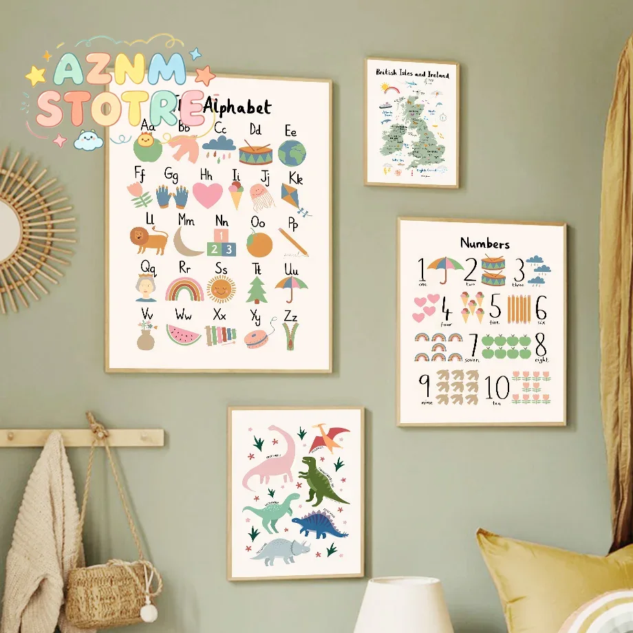 Peta Dunia Hewan, Alfabet Dino - Baby Nursery Images ulasan dan harga