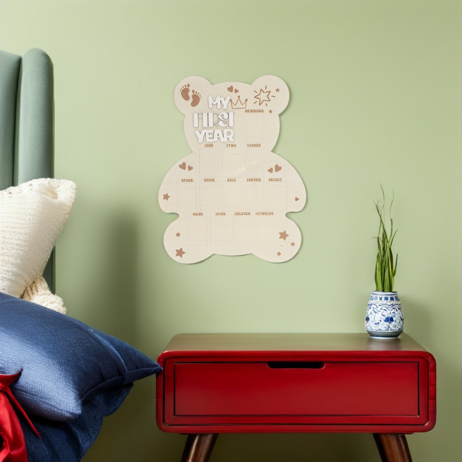 Papan Foto Bayi Kayu Bingkai F - Baby Nursery Picture Frames ulasan dan harga