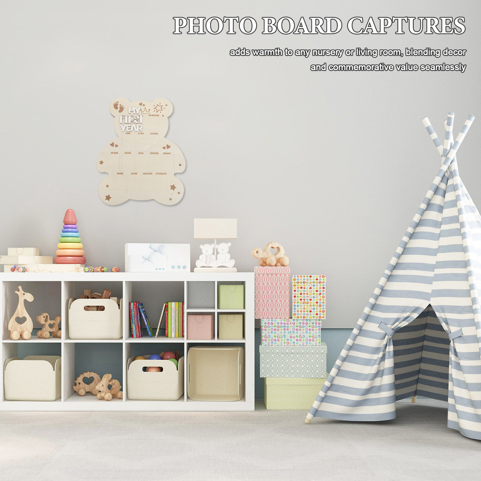 Papan Foto Bayi Kayu Bingkai F - Baby Nursery Picture Frames ulasan dan harga
