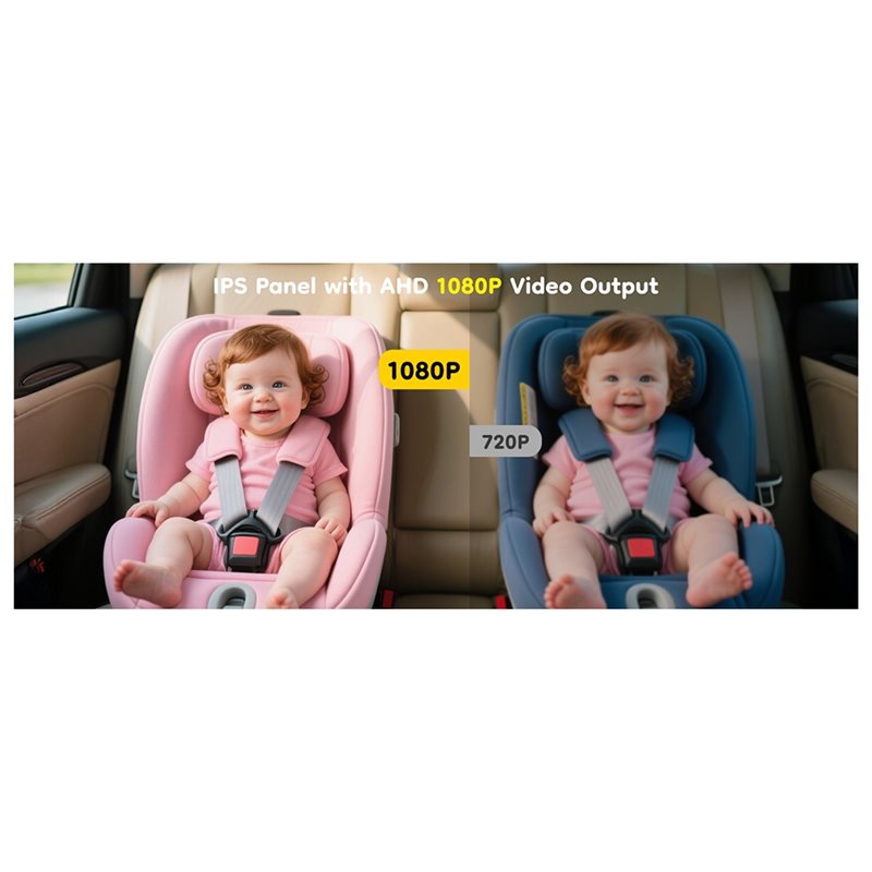 Kamera Mobil Bayi 6.86 inci 10 - Baby Monitor Split Screen ulasan dan harga