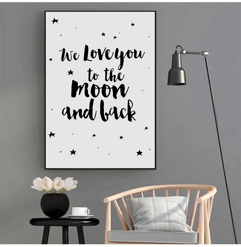 Poster Tanda Bintang Lukisan K - Baby Nursery Picture Frames ulasan dan harga