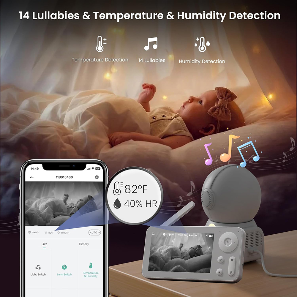 Monitor bayi 2K, dengan 2 kame - Baby Nursery Images ulasan dan harga
