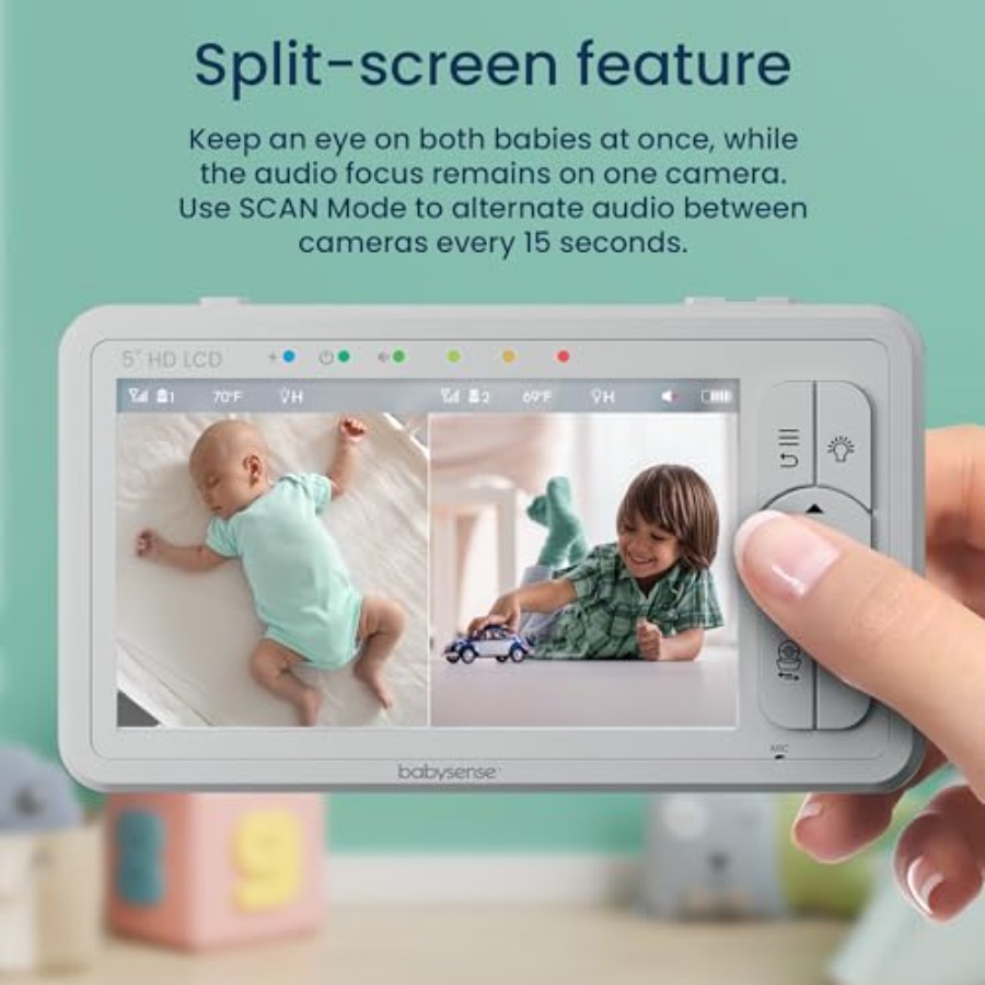 Monitor bayi untuk penggunaan  - Baby Monitor Split Screen ulasan dan harga