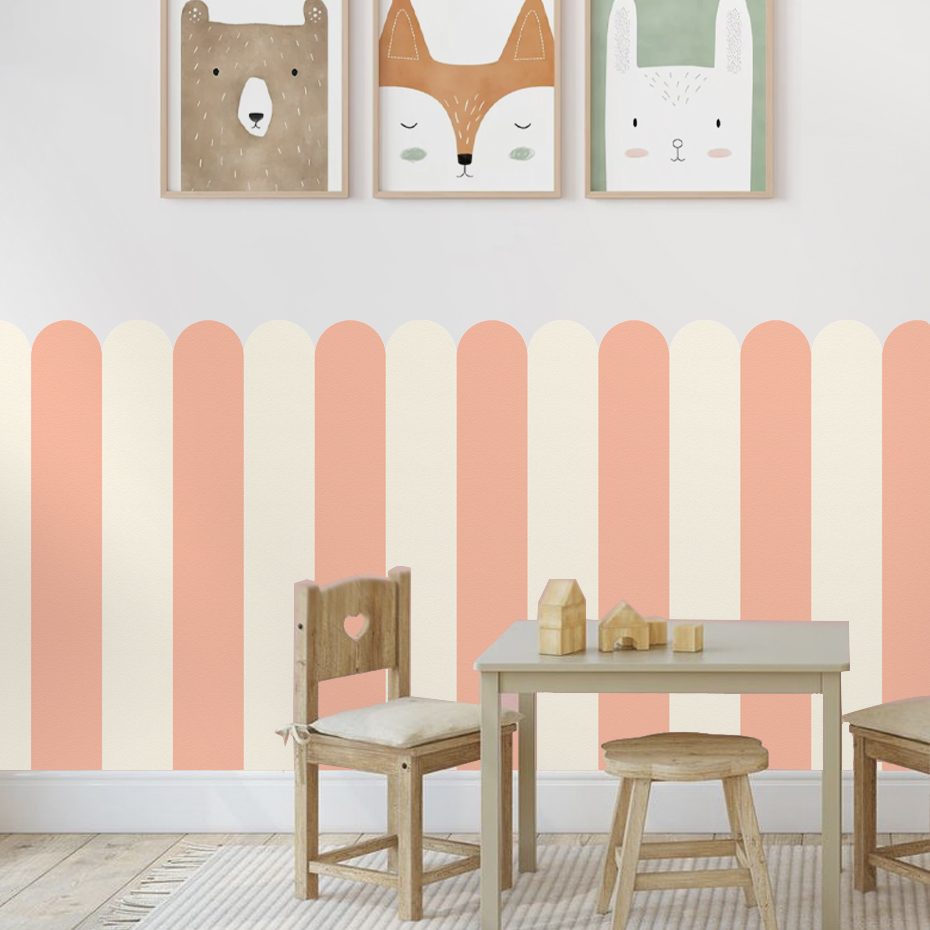 Wallpaper Busur Bergaris Verti - Baby Nursery Wall Decor ulasan dan harga