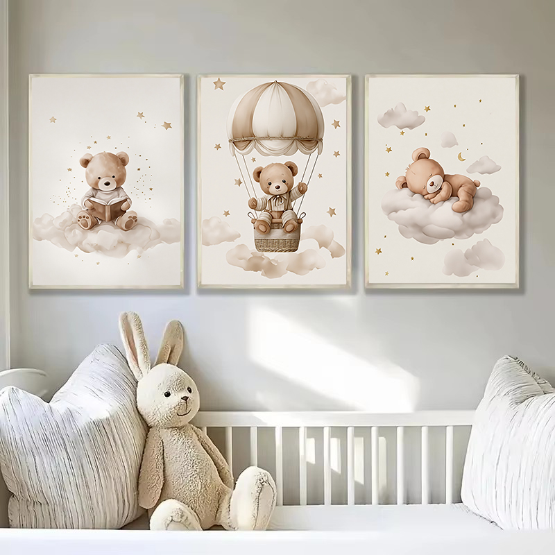3pcs/set Poster Kanvas Hewan B - Baby Nursery Images ulasan dan harga