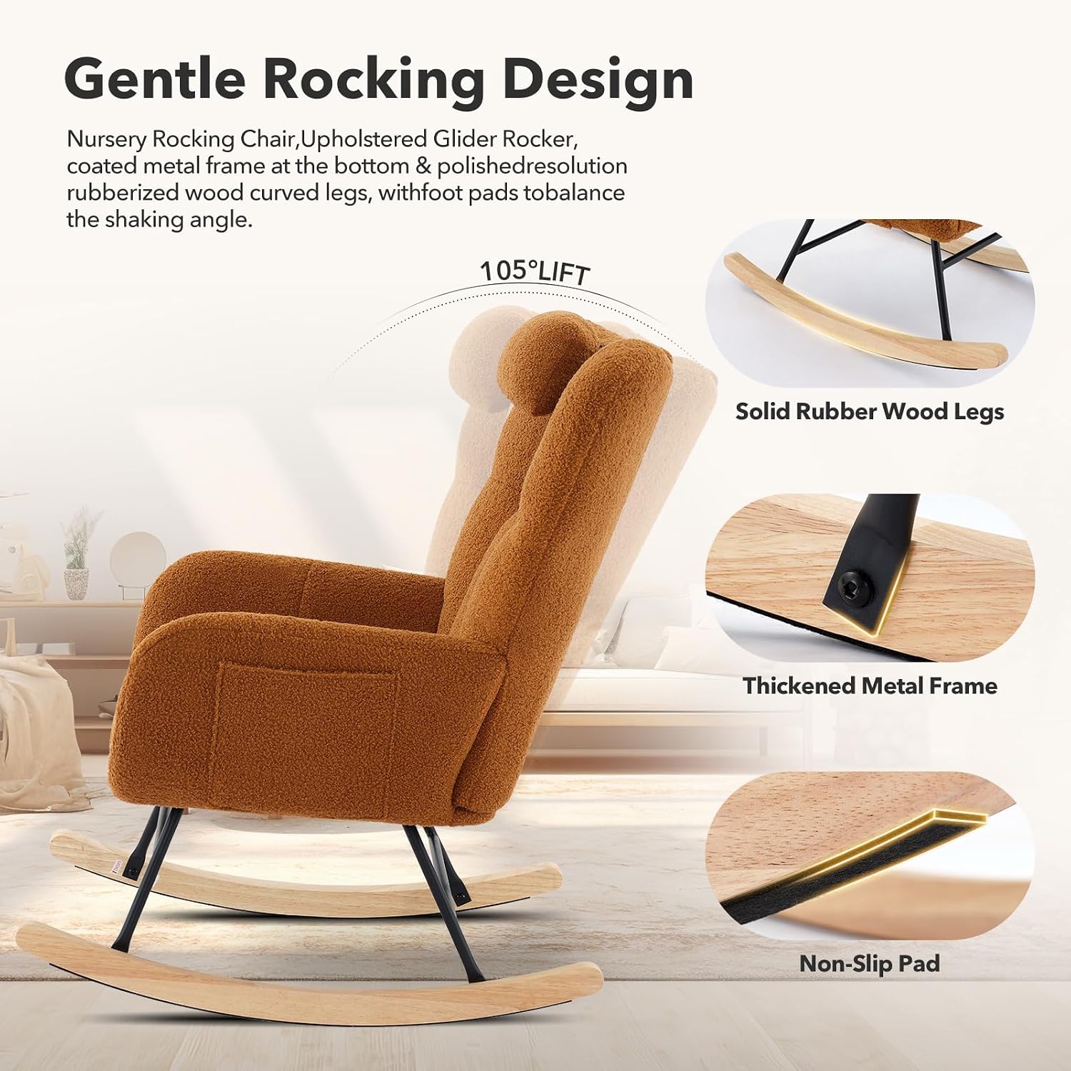 Kursi Goyang Teddy Glider untu - Rocking Chair Nursery ulasan dan harga